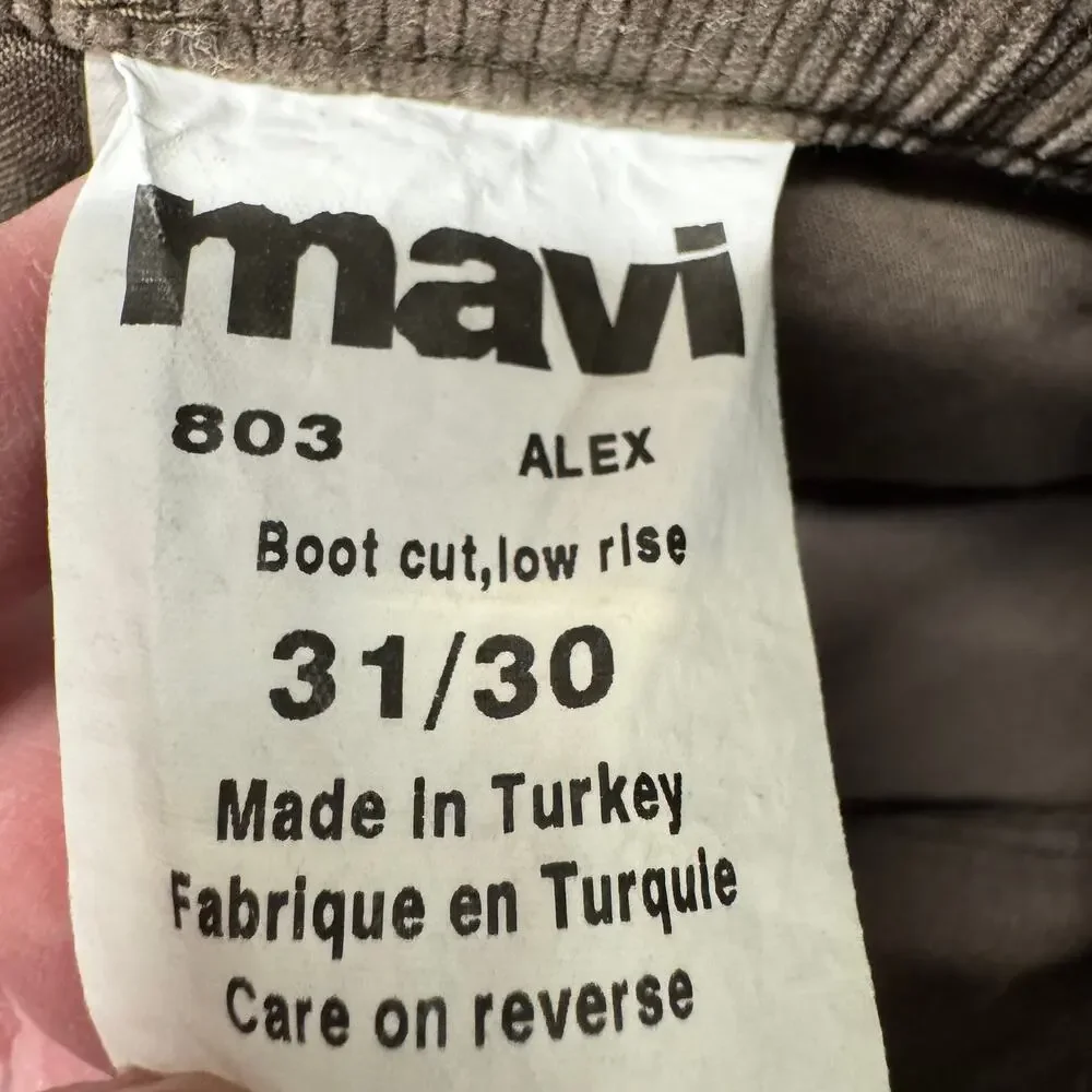 Mavi Alex Corduroy Pants Boot Cut Brown Mens 31x30 ACTUAL Academia‎ Classic